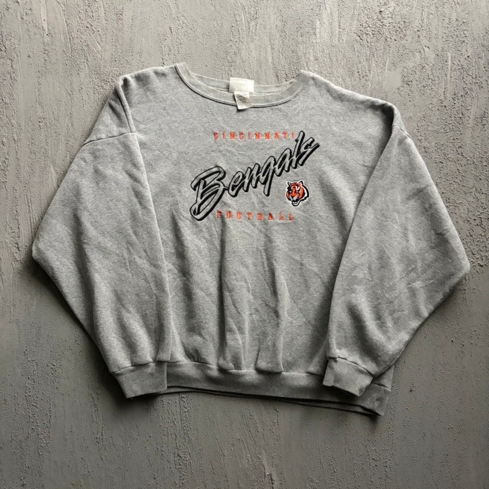 Vintage Cincinnati Bengals Sweatshirt 2XL Grey 1990s  Logo Athletic NFL Football